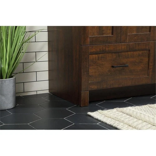 Elegant Decor Soma 32" Aluminum MDF Single Bathroom Vanity in Expresso - Picture 5 of 8