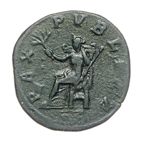 Sesterz Pupienus 238 n. Chr, PAX PVBLICA, Römisches Reich - Afbeelding 2 van 2
