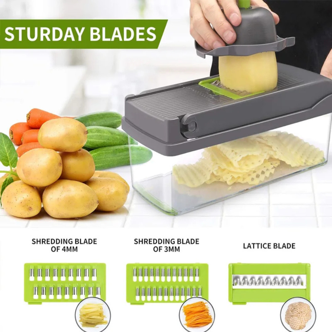 15-In-1 Vegetable Fruit Chopper Cutter Food Onion Veggie Dicer Slicer Kitchen