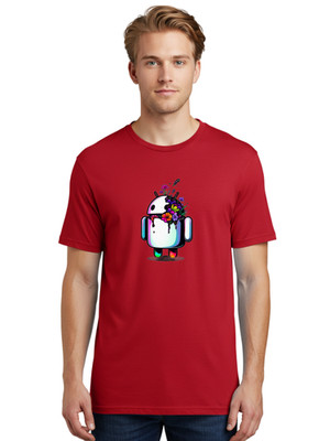Android-Robot Mens Graphic Tee, 100% Cotton, Casual Summer Wear