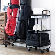 Golf Bag Storage Organizer for Garage, Large Size Adjustable Golf Bag Rack