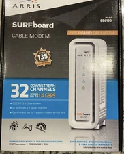 ARRIS Surfboard SB6190-RB DOCSIS 3.0 Cable Modem, White pre owned