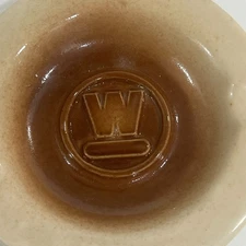 vtg Westinghouse Brown Cream 1960S  Ashtray W 4.5" atomic age Cigar