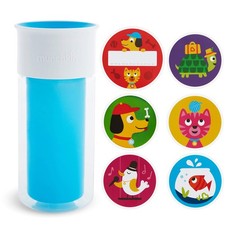 Munchkin  Miracle  360 Insulated Sippy Cup, Includes Stickers 9 Ounces, Blue
