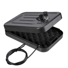 BAGKOOL Portable Security Lock Box - Gun Safety, Money, and Document Safe - P...