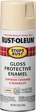 Rust-Oleum 7770830 Stops Rust Spray Paint, 12 Oz, Gloss Almond