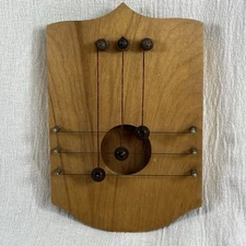 Vtg Classic Door Harp Musical 3 String Wooden Sign Hammered Cottage 1975's-85s