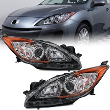 MOSTPLUS Headlight Assembly Compatible with Mazda 3 2010-2013 Front Lamp with...
