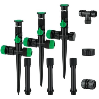 RESTMO Above Ground Sprinkler System, Flexible DIY Irrigation Kit, Multi-Adju...