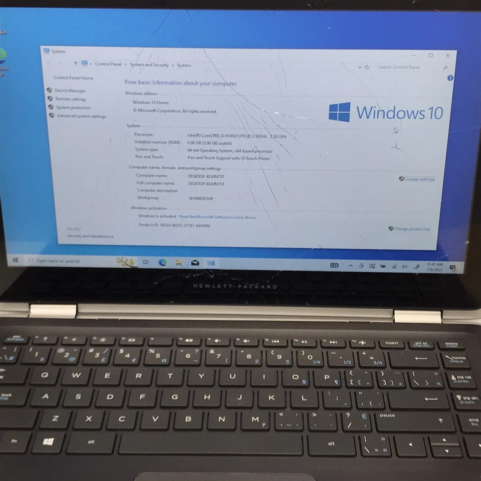 HP Pavilion x360 Convertible 13.3" Laptop i3-6100U 6GB RAM 500GB SSD Win 10 Home - Image 3 of 4