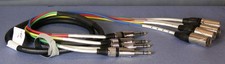 4ft Seismic Audio 4 Channel 1/4  TRS Male to XLR Male Snake Cable 26 AWG  6 