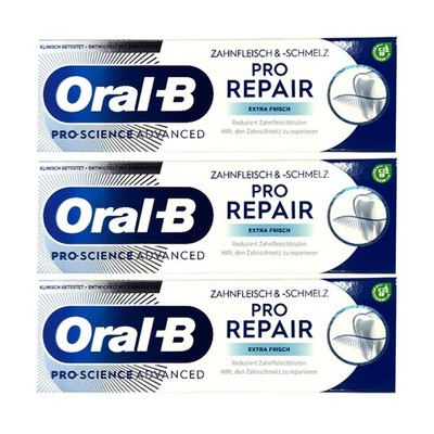 Oral-B Pro-Repair EXTRA FRISCH - Zahnpasta Zahnfleisch&-Schmelz, (3er Pack) 75ml