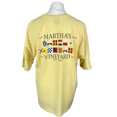 Marthas Vineyard T-Shirt Gelb XXL Grafik Tourist Travel Oversized Grafik USA