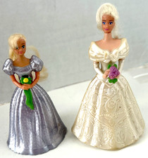 2 McDonalds Happy Meal Mattel Barbie Bridesmaid  Bride Toy Dolls 4-4 1/12" EUC