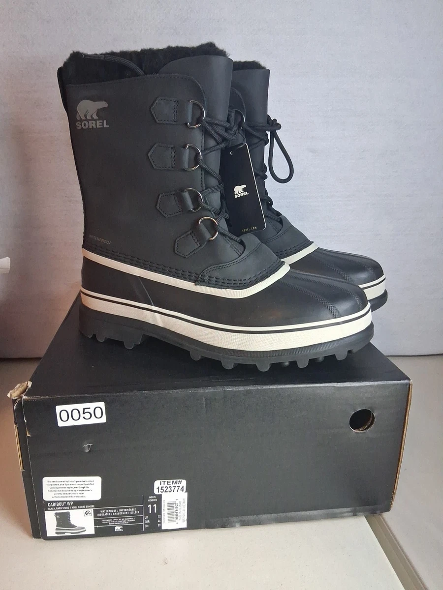 Sorel Boots Mens 15 Black Leather Waterproof Snow Lace Up NM2631-010 Amazon.com | Sorel Men main image 2