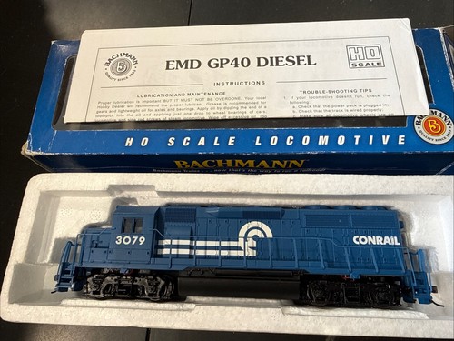 Bachmann 63505 HO Scale GP40 Loco - CONRAIL #3079 - DCC Fitted - Boxed | Zustand: Used