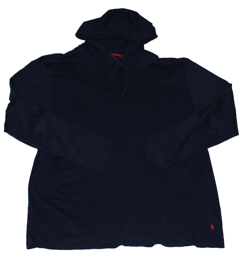 Polo Ralph Lauren Men's Pullover Hoodie Size XL Navy Blue Pima Cotton Activewear