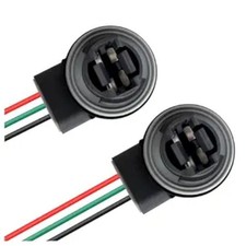 2PCS Turn Signal Socket Compatible with T25 P27/7W 4114 3057 Bulbs, Bulb Socket