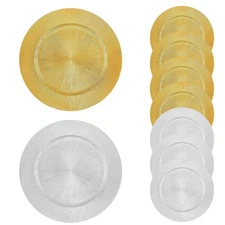 100 Pack Charger Plates 13 Inch Round Chargers for Dinner Decorative Antique