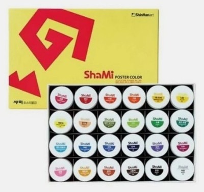 Shami 24 Color Poster Paint Set 20ml Art Craft School Supplies