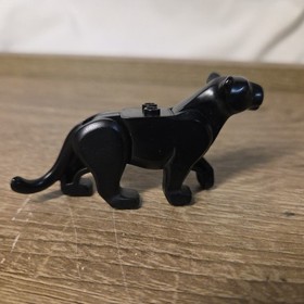 LEGO Black Panther From Set 60159 Animal Minifig City Town Jungle Cat Green Eyes