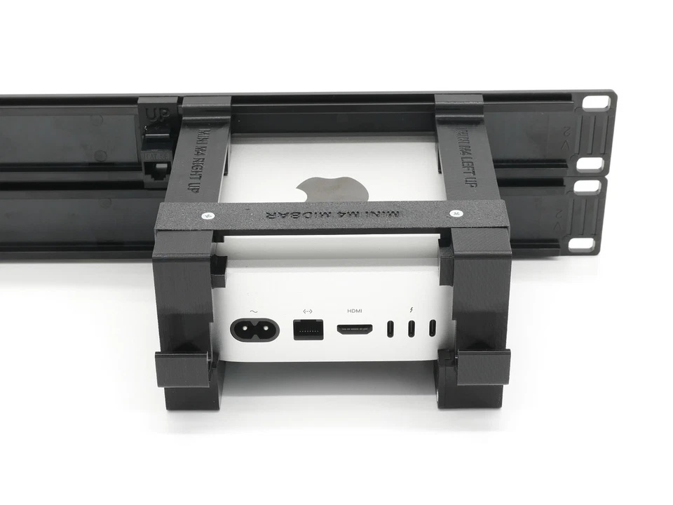 Rack mount for mac mini M4 for 19inch/10inch -toolessUI on/off button RJ45 keyst - Image 3 of 4