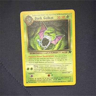 Pokémon TCG Dark Golbat 24/82 Team Rocket Stage 1 50 HP Rare Regular English