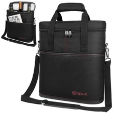 Wine Carrier Tote Bag Insulated 3 Bottle Cooler Carrying Case for Travel Picnic