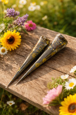 Fresh 100 Organic Mehendi Henna Cones  Natural Herbal  Instant Use -Pack of 2