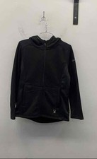 Spyder Women's Encore Full Zip Hoodie Jacket Black Waffle Knit Fleece Sz S