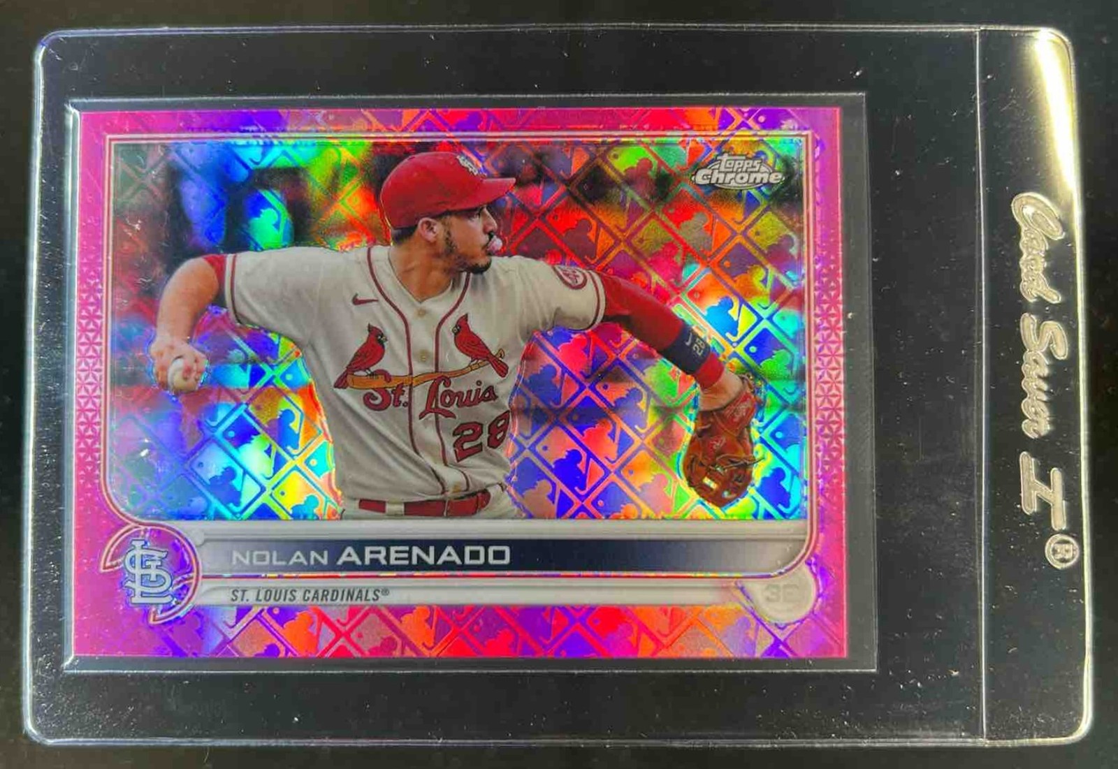 2022 Topps Chrome Logofractor Nolan Arenado Pink #50/199 Cardinals
