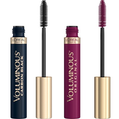 SET of 2 : L'Oreal Voluminous Original Mascara, Deep Burgundy, Carbon Black
