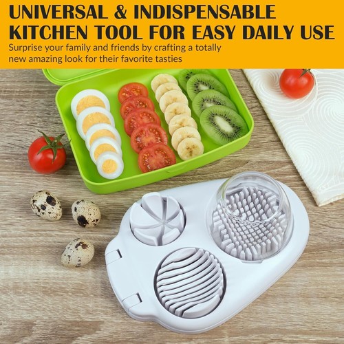 Egg Slicer for Hard Boiled Eggs-3 Slice Modes,Heavy Duty,Kitchen Chopper Tool - Picture 5 of 8