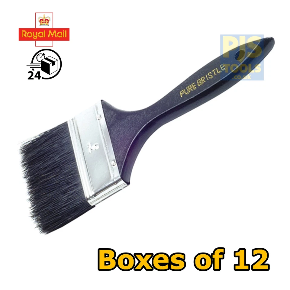 RODO 12 x Throwaway disposable paint brushes for paints resins greases