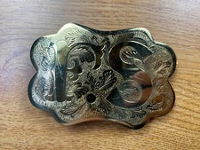 Gold Tone Monogrammed "F.S." Belt Buckle
