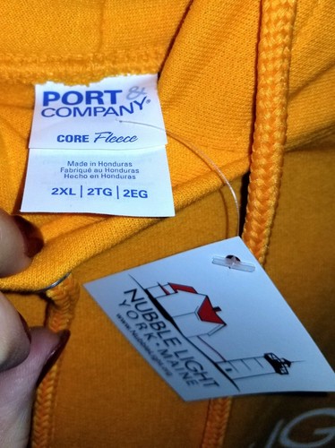 Brand New Nubble Lighthouse York Maine Orange Pullover XXL Hoodie Sweatshirt - Picture 5 of 6