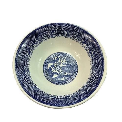  blue willow希少大オーバル皿 Queen's Blue Willow 9