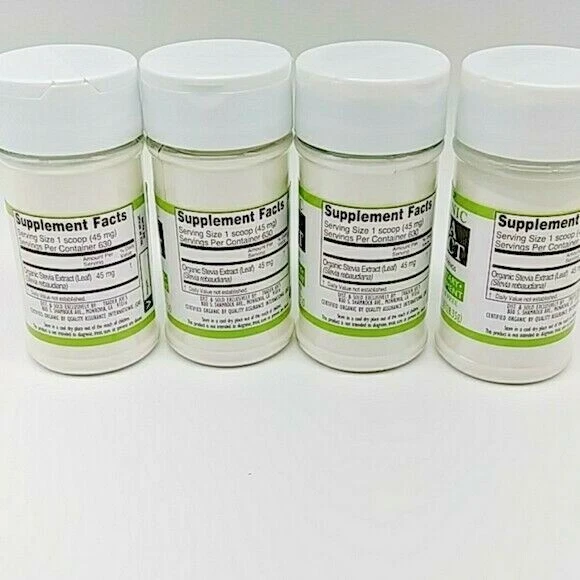 4 x Trader Joe's STEVIA EXTRACT Organic Vegan 1 oz per bottle Best By 2029 - Image 2 of 4
