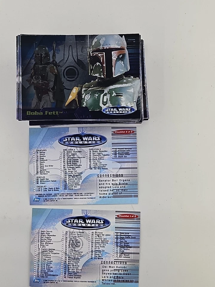 STAR WARS EVOLUTION UPDATE 90-CARD SET DARTH MAUL, BOBA FETT, YODA - Image 2 of 3