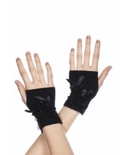Brand New Wrist Length Black Gloves Music Legs 485