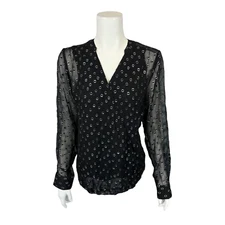 Lisa Rinna Collection Women's Twist Front Top with Tank Solid Black X-Small Size