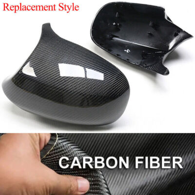 Carbon Fiber For BMW M3 E90 E92 E87 E82 09-12 Side Mirror Cover Cap Replace sdf