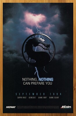 1994 Mortal Kombat II 2 SNES Sega Genesis Print Ad/Poster Official
