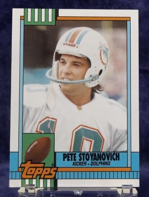 1990 Topps #320 - Pete Stoyanovich - Miami Dolphins - Near Mint