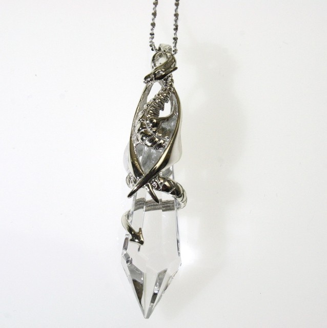 Keeper of Crystal Sterling Silver 925 Dragon Pendant Necklace Anne Stokes Mythic