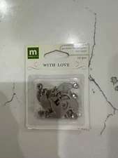 Making Memories With Love Gem Charms Bird Wedding  20PC  Silver Scrapbooking Art