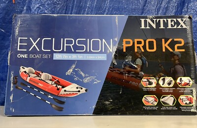 Intex 68309EP Excursion Unisex's Excursion Pro K2 Inflatable Kayak - Red Sealed