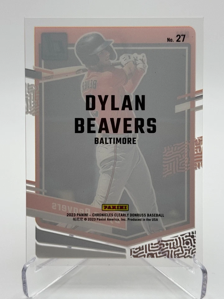 2023 Panini Chronicles Donruss Clearly #27 DYLAN BEAVERS - Image 2 of 2