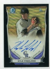 Kyle Freeland 2014 Bowman Chrome Auto Rookie #BCA-KF Serial #d 11/15 Rockies