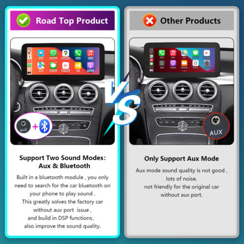 12.3' Wireless CarPlay Touch Screen Stereo NTG5.0 For Benz C W205 X253 V W447 RT - Bild 13 von 15